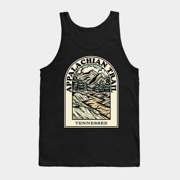 Appalachian Trail Tennessee hiking backpacking trail Tank Top by HalpinDesign